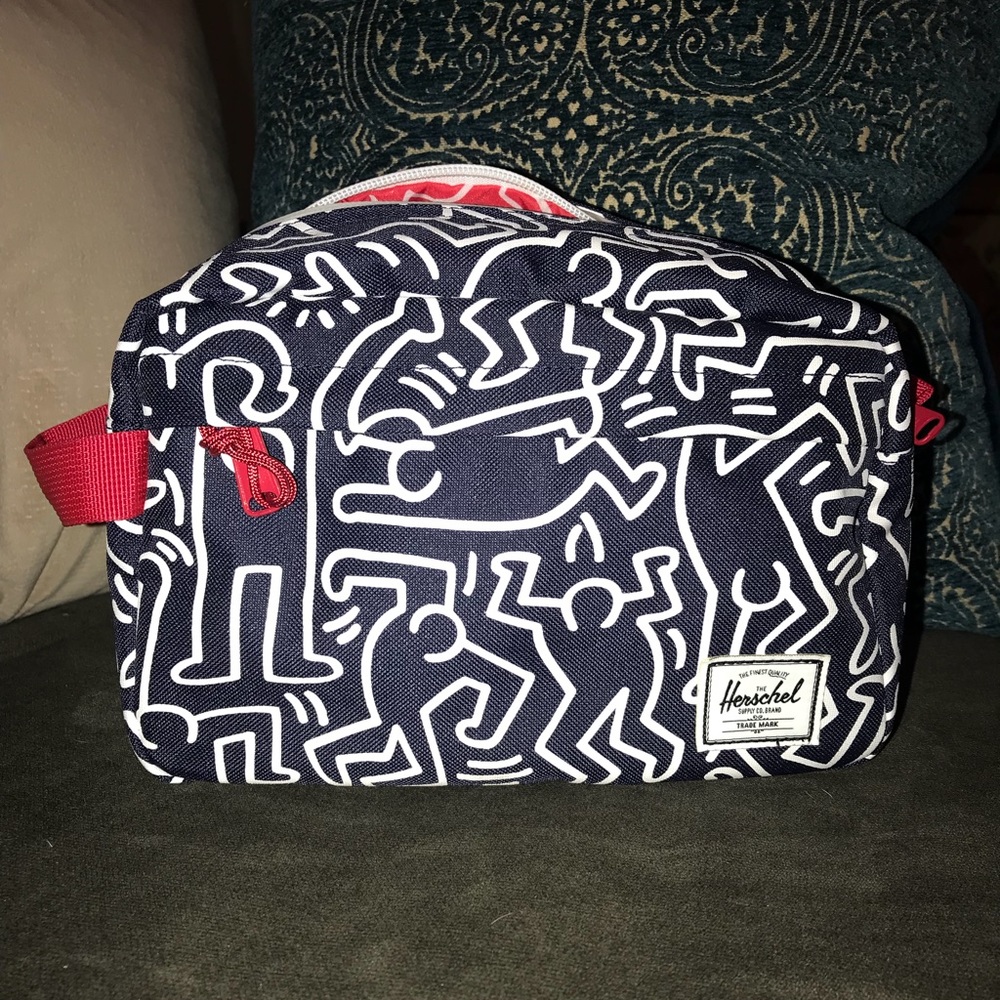 NWOT Herschel-Toiletry Bag-Peacoat Keith Haring